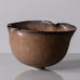 Deirdre Burnett, own studio, UK, unique stoneware bowl with matte brown glaze K2165