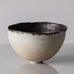 Deirdre Burnett, own studio, UK, unique stoneware bowl with matte cream and dark brown glaze K2166