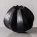 Joachim Lambrecht, Germany sculptural black raku vase J1218