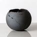 Horst Göbbels, own studio, Germany, sculptural vessel with black matte glaze J1297