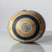 Ursula Scheid, Germany, unique stoneware round vase with bullseye pattern K2321