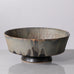 Richard Bampi, Germany, unique stoneware bowl with brown and pale gray matte glaze J1120