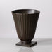 Just Andersen for GAB, Sweden, bronze ribbed footed vase K2019