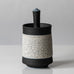 Fritz Rossmann, Germany, unique stoneware lidded jar with black and white matte glaze J1267