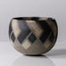 Ursula Scheid, Germany, unique stoneware round vase with geometric pattern K2320