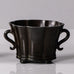 Just Andersen, Denmark, handled scalloped vessel in disko metal K2252