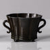 Just Andersen, Denmark, handled scalloped vessel in disko metal K2252