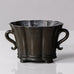 Just Andersen, Denmark, handled scalloped vessel in disko metal K2253