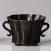 Just Andersen, Denmark, handled scalloped vessel in disko metal K2252