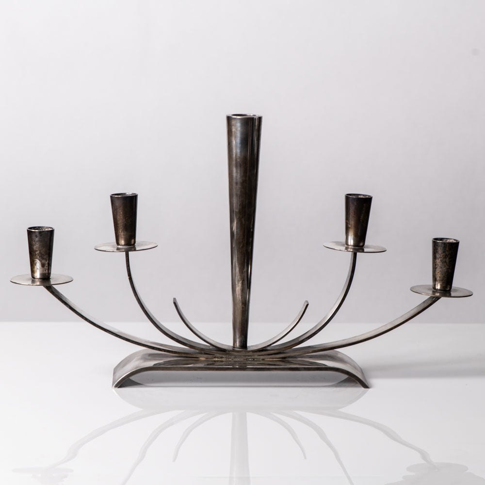 Gunnar Ander,  Ystad Metall, Sweden, Silver Candelabra K2231