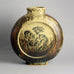 Knud Kyhn for Royal Copenhagen, Denmark, flattened circular vase with bear illustration in relief A1094