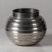 GAB  Svenskt Tenn, Sweden, round ribbed art deco pewter vase L3771