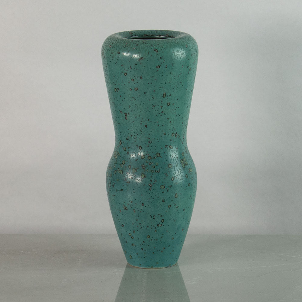 Carl Harry Stålhane for Rörstrand, Sweden, unique stoneware vase with green crystalline glaze J1704