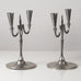 OH Lagerstedt, Sweden, pair of pewter candelabras L3350