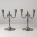 OH Lagerstedt, Sweden, pair of pewter candelabras L3350