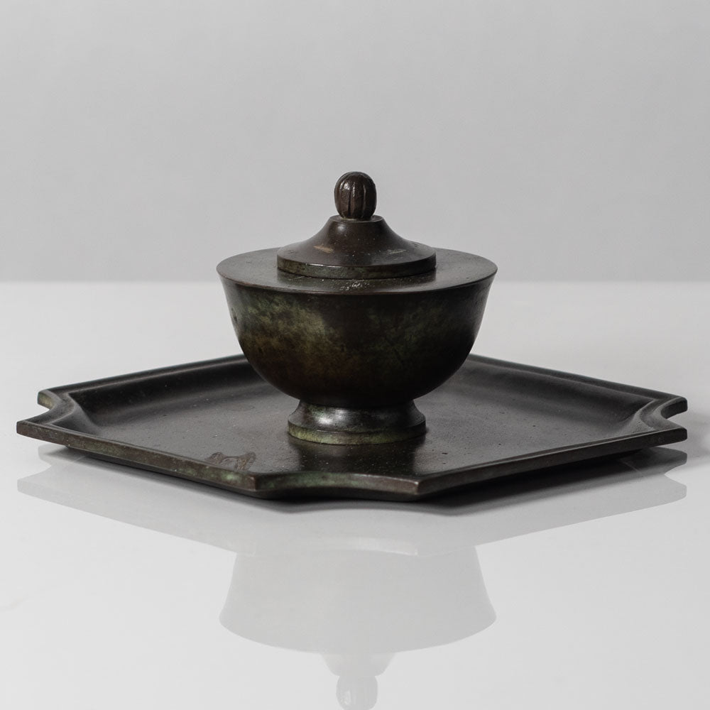 GAB, Sweden, bronze inkwell with tray K2358