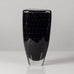 Vicke Lindstrand for Kosta, Sweden, sommerso vase with bubbles in black and clear glass L3774