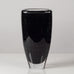 Vicke Lindstrand for Kosta, Sweden, sommerso vase with bubbles in black and clear glass L3774