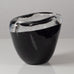 Vicke Lindstrand for Kosta, Sweden, sommerso vase with bubbles in black and clear glass L3716