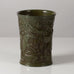 Just Andersen, Denmark, Disko metal vase with relief of a battle scene L3723