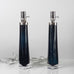 Carl Fagerlund for Orrefors, Sweden, pair of lamps in blue and clear glass J1734 K2032