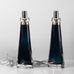 Carl Fagerlund for Orrefors, Sweden, pair of lamps in blue and clear glass J1734 K2032