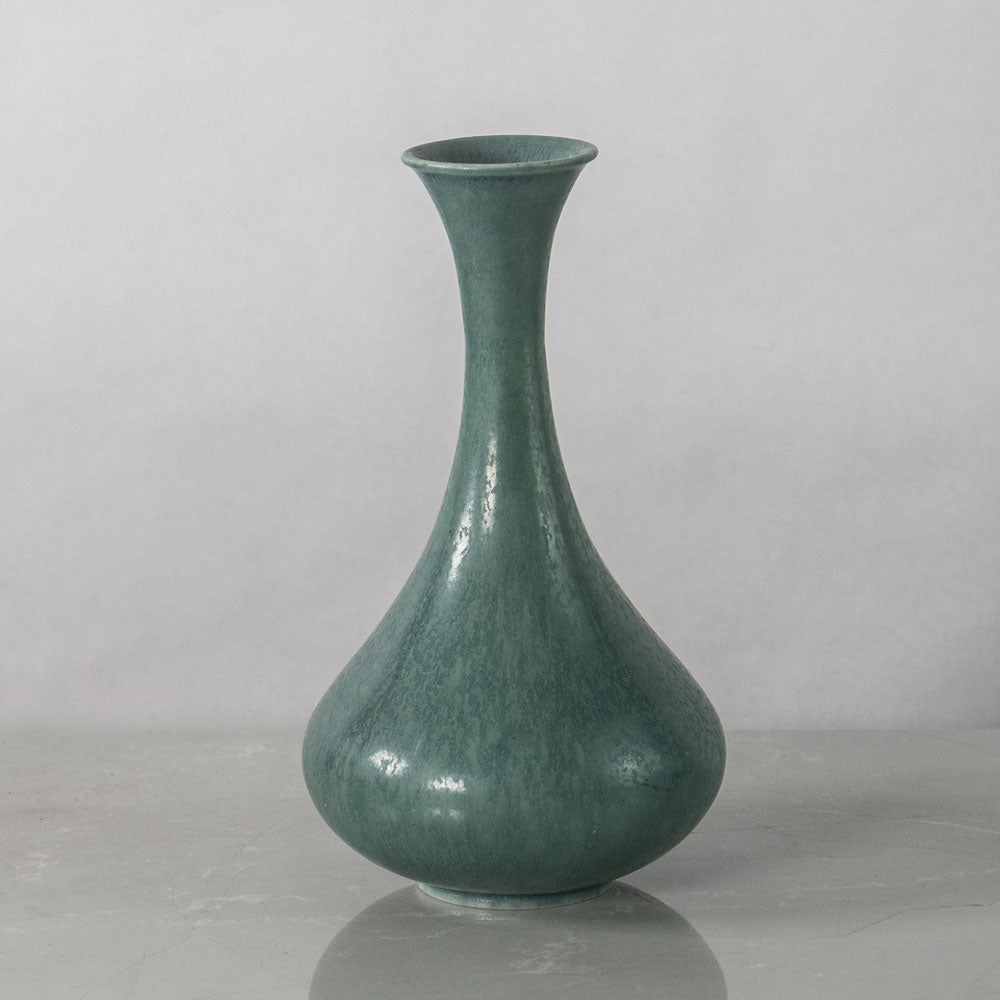 Gunnar Nylund for Rorstrand, Sweden, bottle vase with matte blue-green glaze J1632