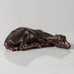 Hugo Liisberg for Saxbo, Denmark, stoneware figure of a sleeping fawn K2341