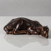 Hugo Liisberg for Saxbo, Denmark, stoneware figure of a sleeping fawn K2341