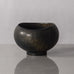 Gunnar Nylund for Rörstrand, Sweden, small ceramic bowl with black and brown haresfur glaze J1526