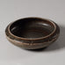 Carl Harry Stålhane for Rörstrand, Sweden, unique stoneware bowl with brown glaze L3458