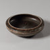 Carl Harry Stålhane for Rörstrand, Sweden, unique stoneware bowl with brown glaze L3458