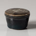 Carl Harry Stålhane for Rörstrand, Sweden, unique stoneware lidded jar with blue and brown glaze L3460