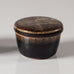Carl Harry Stålhane for Rörstrand, Sweden, unique stoneware lidded jar with brown glaze L3459