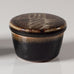 Carl Harry Stålhane for Rörstrand, Sweden, unique stoneware lidded jar with brown glaze L3459