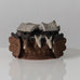 Ian Godfrey, UK, unique stoneware sculptural lid with animal figures K2176