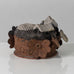 Ian Godfrey, UK, unique stoneware sculptural lid with animal figures K2176