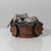 Ian Godfrey, UK, unique stoneware sculptural lid with animal figures K2176