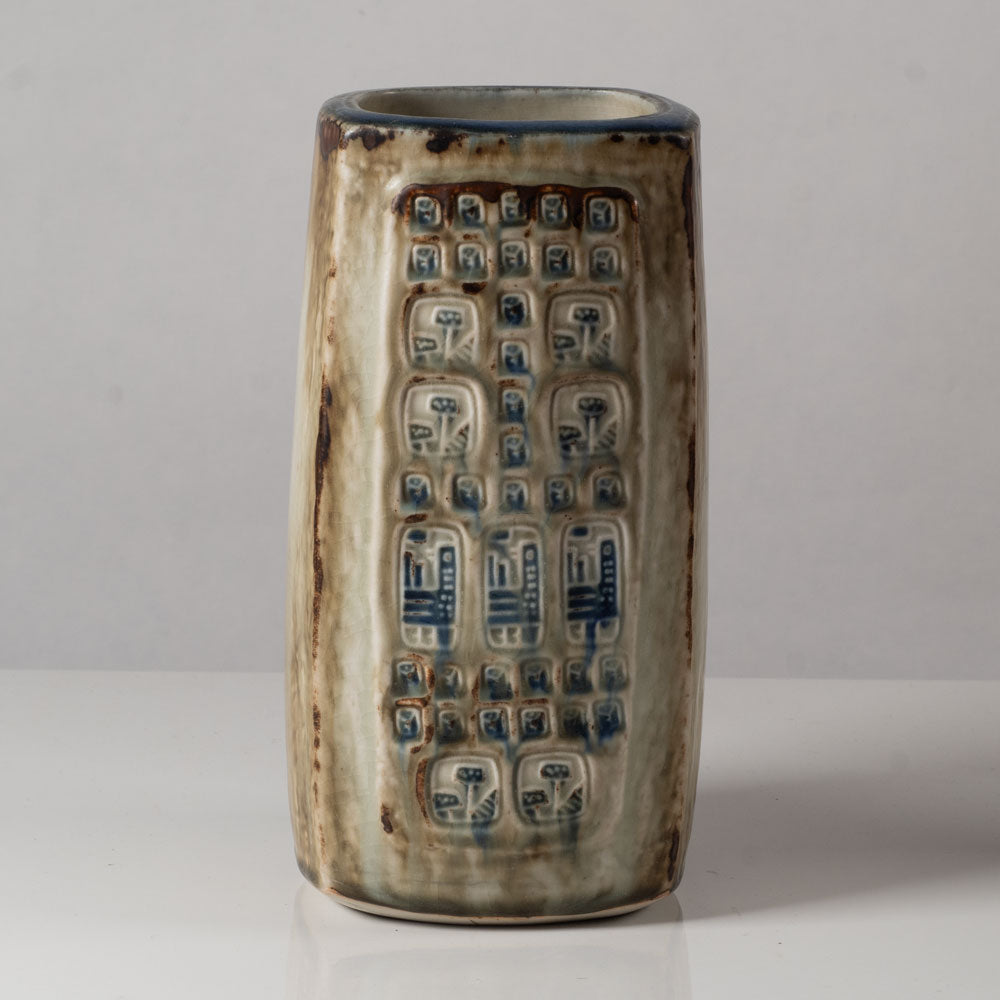 Jorgen Mogensen for Royal Copenhagen, DenmarkRectangular vase with Sung glaze L3806