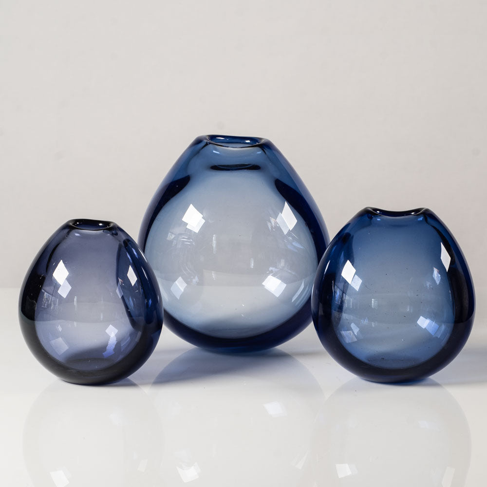 Three soap bubble vases by Per Lutken for Holmegaard, Denmark