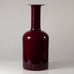 Otto Brauer for Holmegaard, Denmark,  very large bottle vase in maroon and white glass L3582