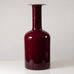 Otto Brauer for Holmegaard, Denmark,  very large bottle vase in maroon and white glass L3582