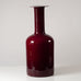 Otto Brauer for Holmegaard, Denmark,  very large bottle vase in maroon and white glass L3582