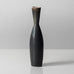 Carl Harry Stålhane for Rörstrand, Sweden, stoneware vase with matte charcoal gray haresfur glaze J1428