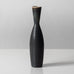 Carl Harry Stålhane for Rörstrand, Sweden, stoneware vase with matte charcoal gray haresfur glaze J1428