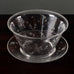 Edward Hald for Orrefors, Sweden, engraved bowl and saucer L3309