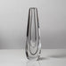 Group of clear glass vases with black filaments, Vicke Lindstrand for Kosta, Sweden