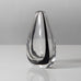 Vicke Lindstrand for Kosta, Sweden, Clear glass vase with internal black filament K2402