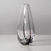 Vicke Lindstrand for Kosta, Sweden, Clear glass vase with internal black filament K2400