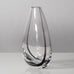 Vicke Lindstrand for Kosta, Sweden, Clear glass vase with internal black filament K2400